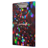 Dark Red Sparkling Clipboard Klemmbrett (Links)