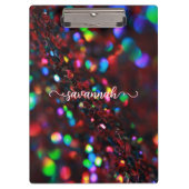 Dark Red Sparkling Clipboard Klemmbrett (Vorderseite)