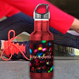 Dark Red Sparkling Edelstahlflasche