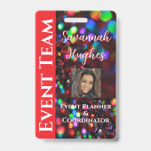 Dark Red Sparkling Foto Ausweis (Front)