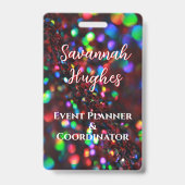 Dark Red Sparkling ID Ausweis (Front)