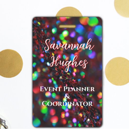 Dark Red Sparkling ID Ausweis