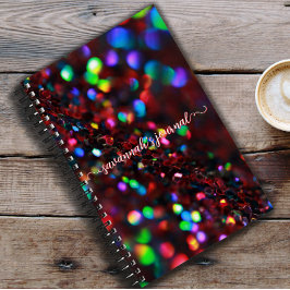 Dark Red Sparkling Journal Notizblock