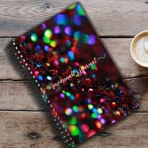 Dark Red Sparkling Journal Notizblock