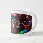 Dark Red Sparkling Jumbo-Tasse (Vorderseite Rechts)