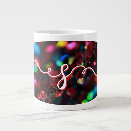 Dark Red Sparkling Jumbo-Tasse (Vorderseite)