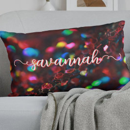 Dark Red Sparkling Lendenkissen