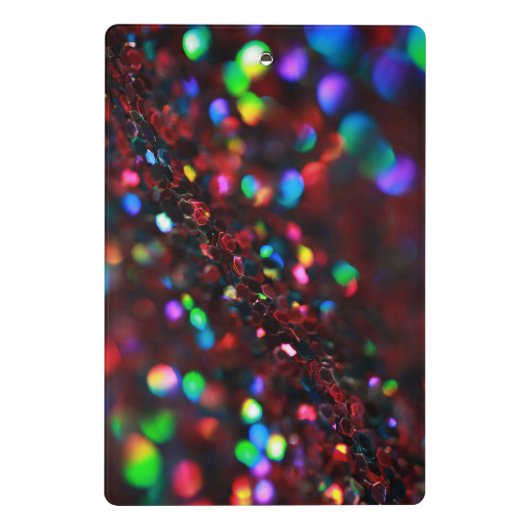 Dark Red Sparkling Mini Clipboard Klemmbrett (Rückseite)