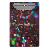 Dark Red Sparkling Mini Clipboard Mini Klemmbrett (Vorderseite)