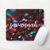 Dark Red Sparkling Mousepad (Mit Mouse)