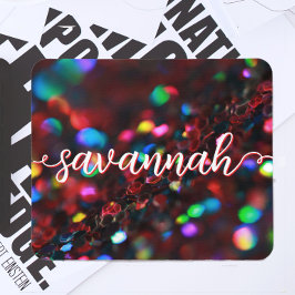 Dark Red Sparkling Mousepad