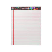 Dark Red Sparkling Notepad Notizblock (Rotiert)
