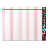 Dark Red Sparkling Notepad Notizblock (Vorderseite)