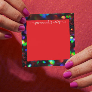 Dark Red Sparkling Post-it Klebezettel