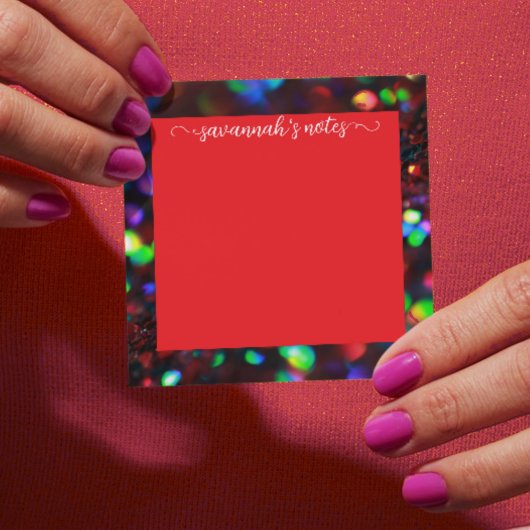 Dark Red Sparkling Post-it Klebezettel