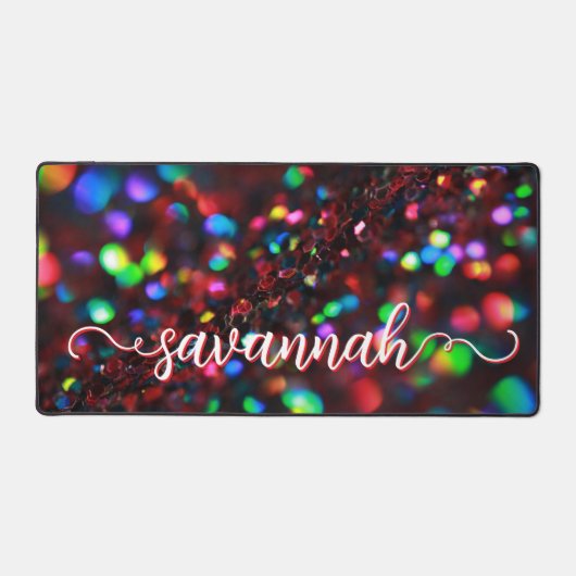 Dark Red Sparkling Schreibtischunterlage (Vorderseite)