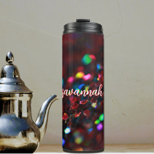 Dark Red Sparkling Thermosbecher