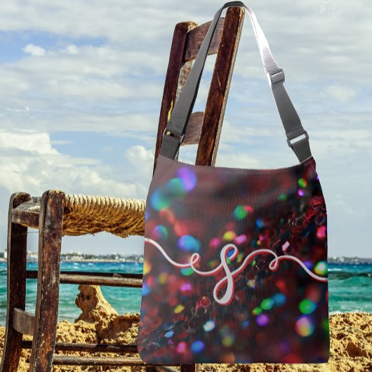 Dark Red Sparkling Tragetaschen Mit Langen Trägern