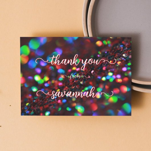 Dark Red Sparkling Vielen Dank Karten