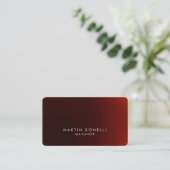 Dark Red Stylish Business Card an der abgerundeten Visitenkarte (Stehend Vorderseite)