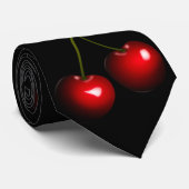 Dark Red Sweet Cherries Krawatte (Gerollt)