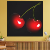 Dark Red Sweet Cherries Leinwanddruck (Insitu (Wohnzimmer))