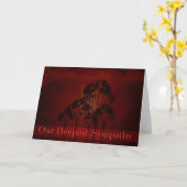 Dark Red Sympathy Card Karte (Gelbe Blume)