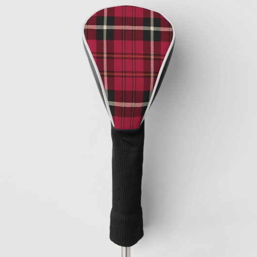 Dark Red Tartan Golf Head Cover Headcover (Vorderseite)
