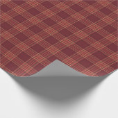 Dark Red Tartan Plaid Geschenkpapier (Ecke)