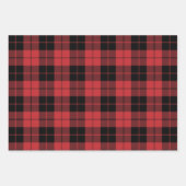 Dark Red und Black Buffalo Kariert Geschenkpapier Set (Vorderseite 2)