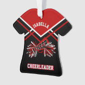 Dark Red und Black Cheerleader Ornament (Vorderseite)