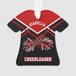 Dark Red und Black Cheerleader Ornament