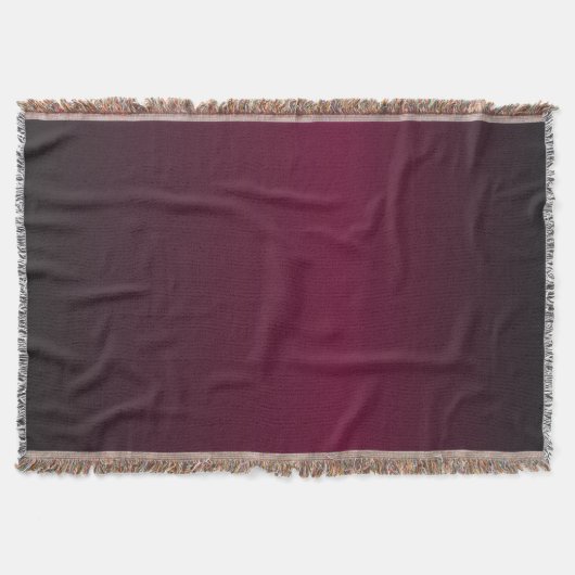 Dark Red und Black Ombre Muster Decke (Vorderseite)