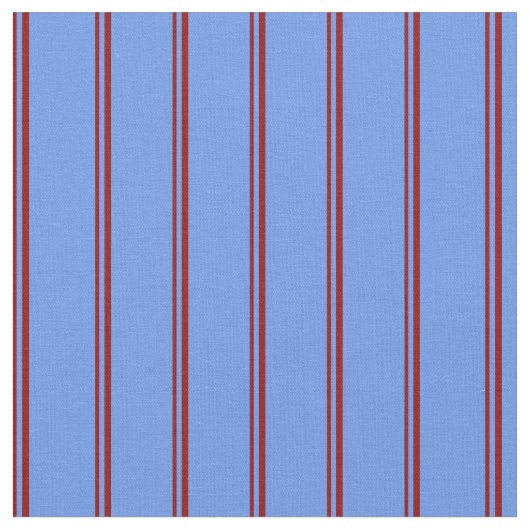Dark Red und Cornflower Blue Lines Stoff (Nahaufnahme)