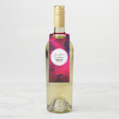 Dark Red und Lila Bold & Modern Abstrakt Event Flaschenanhänger (Auf Flasche)