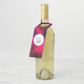 Dark Red und Lila Bold & Modern Abstrakt Event Flaschenanhänger (Angewinkelt)