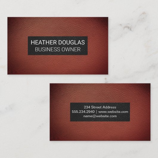 Dark Red Vignette Leather Hintergrund Visitenkarte