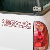 Dark Red Vintag Rose Pattern Autoaufkleber (Auf Lkw)