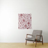 Dark Red Vintag Rose Pattern Wandteppich (Beispiel)