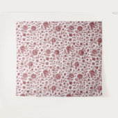 Dark Red Vintag Rose Pattern Wandteppich (Vorderseite (Horizontal))