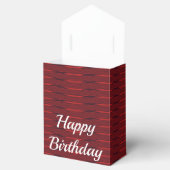 Dark Red Wavy Lines Geschenkschachtel (Geöffnet)