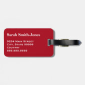 Dark Red White Fragile Handle mit Vorsicht Vielen  Gepäckanhänger (Rückseite horizontal)