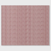 Dark Red & White Wonky Stripes Geschenkpapier (Flach)