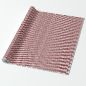 Dark Red & White Wonky Stripes Geschenkpapier (Ungerollt)