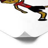 Dark Red Womens Basketball Poster (Ecke)