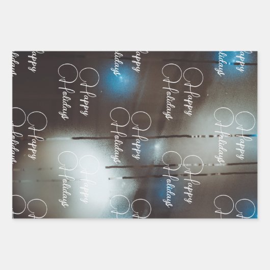 Dark Retro Christmas Baubles and Christmas Tree  Geschenkpapier Set (Vorderseite)