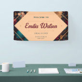 Dark Rich floral Theme Brautparty Banner (Messe)