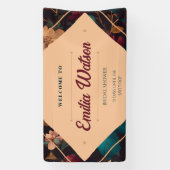 Dark Rich floral Theme Brautparty Banner (Vertikal)