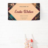Dark Rich floral Theme Brautparty Banner (InSitu)