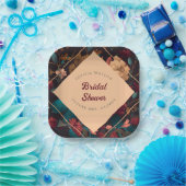 Dark Rich floral Theme Brautparty Pappteller (Party)